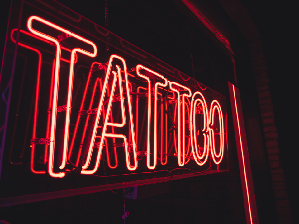 Tattoo neon sign