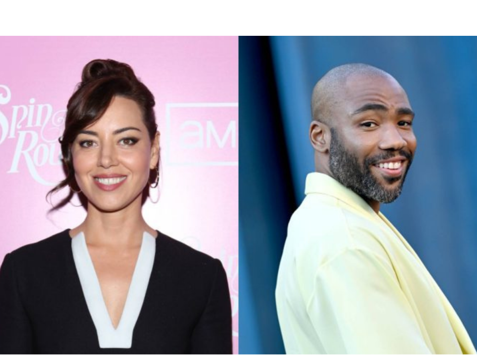 Donald Glover helps Aubrey Plaza