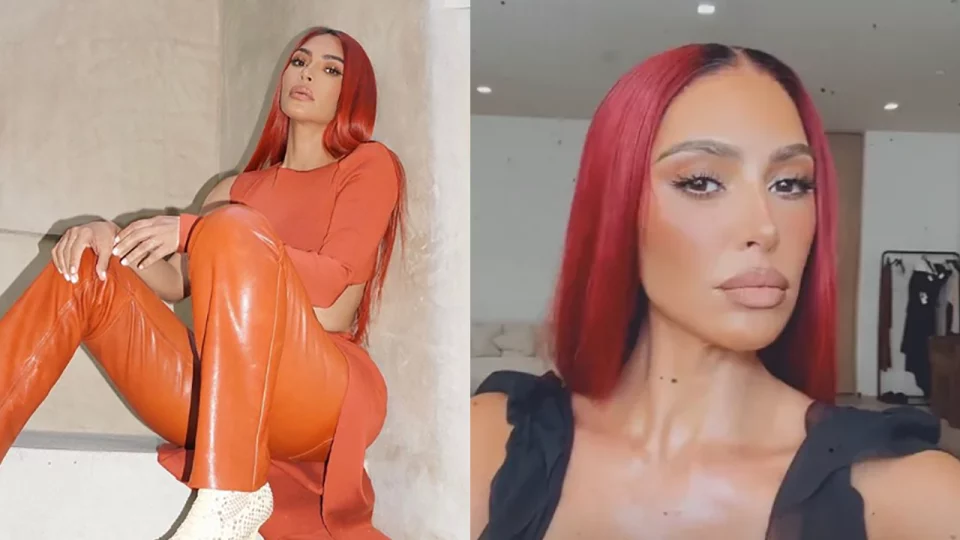 Kim Kardashian's Fiery Red Hair: The Bold Trend That’s Heating Up Fall 2024