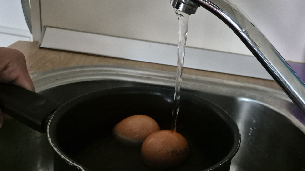 Prepare the Pot for Hard Boiled Eggs