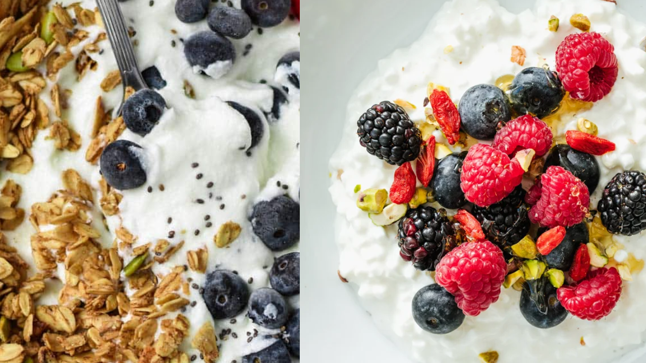 Cottage Cheese Bowl with Nuts and Fruit